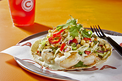 Order Grilled Prawn Taco food online from C Casa store, Napa on bringmethat.com