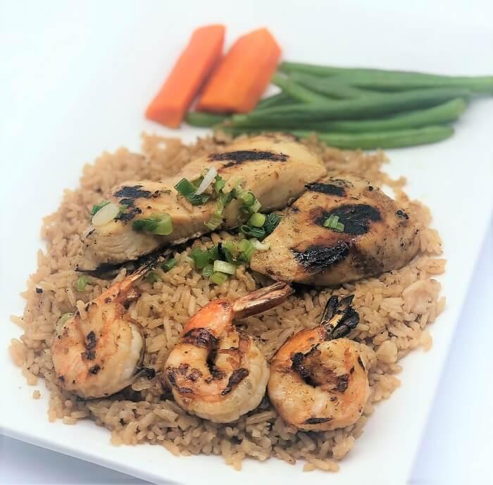 Order CHICKEN & SHRIMP COMBO food online from Kim Son Cafe  store, Houston on bringmethat.com