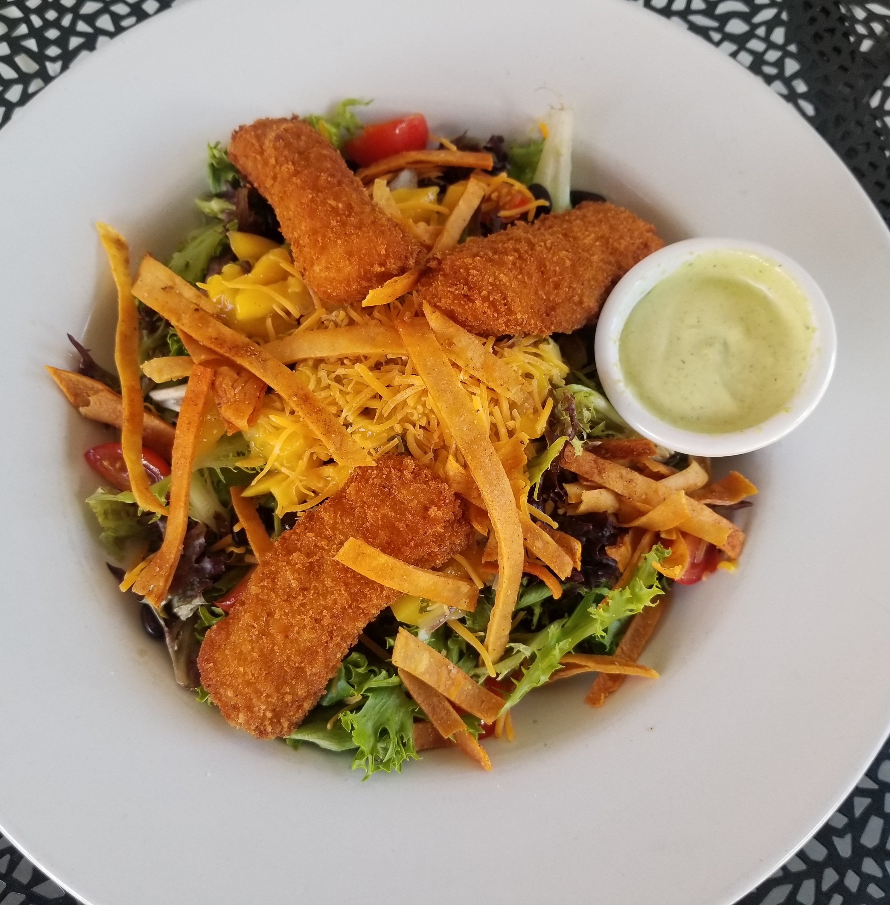 Order Fried Mahi Taco Salad food online from Firefly store, Charlottesville on bringmethat.com