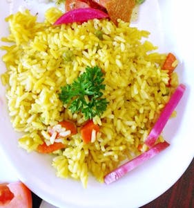 Order Kabsi Turmeric Rice food online from Marlena Mediterranean Deli store, Middletown on bringmethat.com