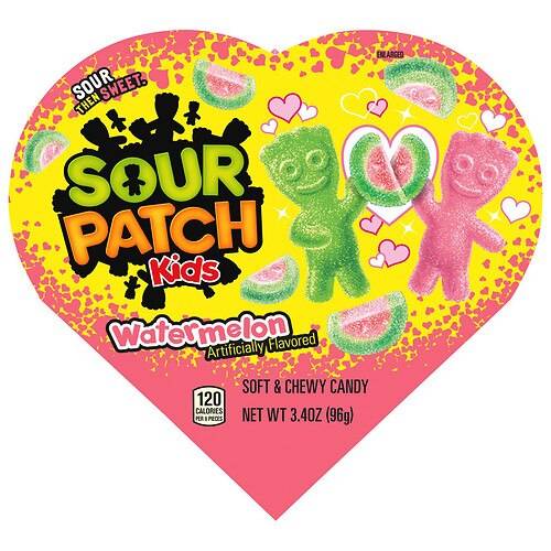 Order Sour Patch Kids Watermelon Valentines Heart - 3.4 oz food online from Walgreens store, King Of Prussia on bringmethat.com