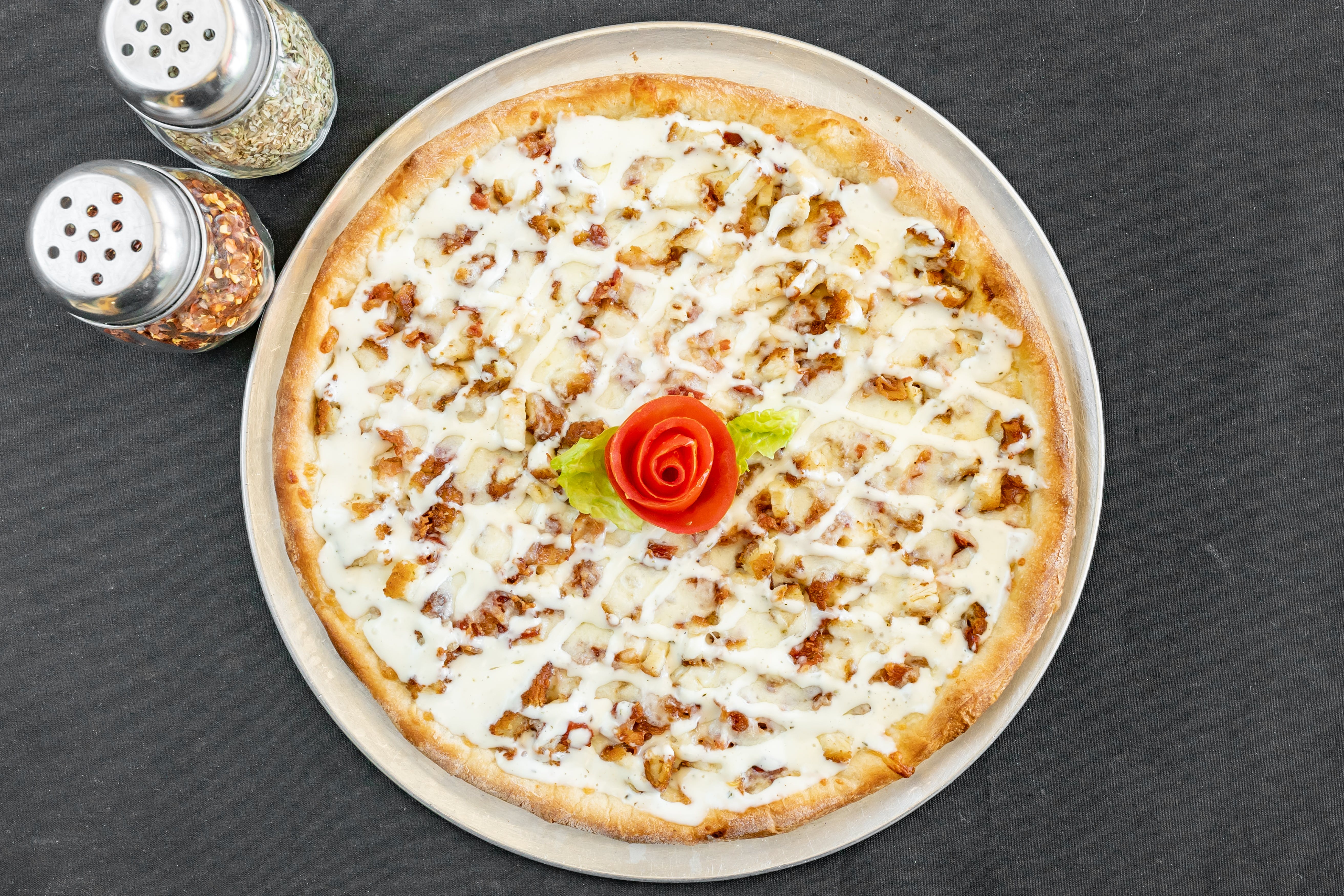 Order Chicken Bacon Ranch Pizza - Medium 14'' (6 Slices) food online from Frank's Pizza store, Hatboro on bringmethat.com