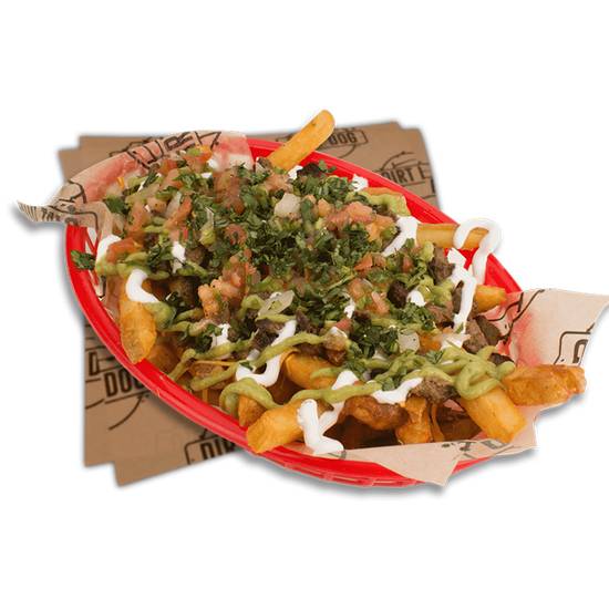 Order Carne Asada Fries food online from Dirt Dog store, Downey on bringmethat.com