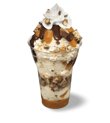Order Made with Snickers Sundae food online from Baskin-Robbins store, Arcadia on bringmethat.com