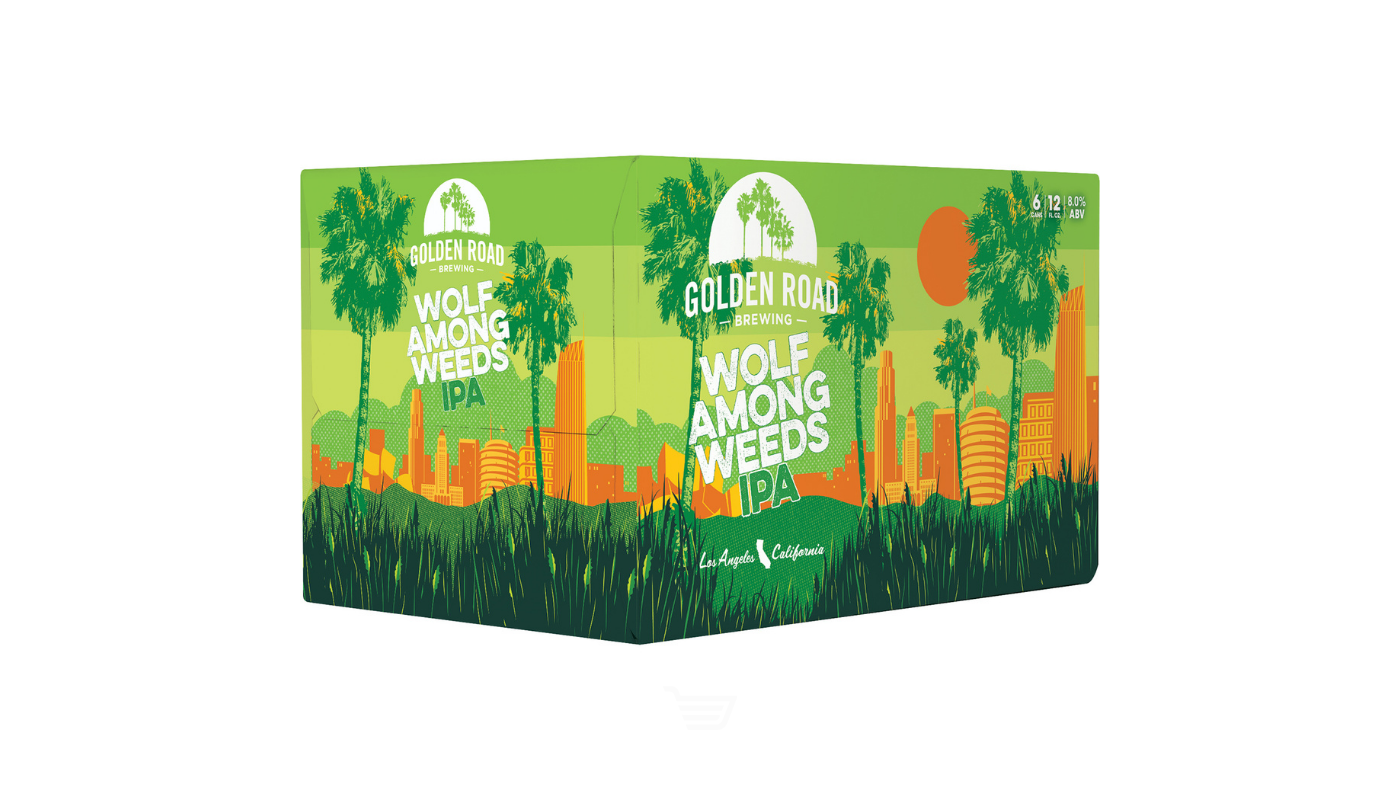 Order Golden Road Wolf Among Weeds IPA 6 Pack 12oz Cans 8% ABV food online from Robert Market store, Los Angeles on bringmethat.com