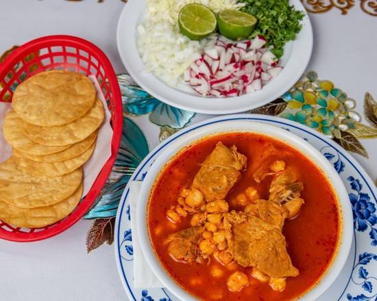 Order Pozole food online from B&C Tacobar And Burgers store, Yucaipa, on bringmethat.com