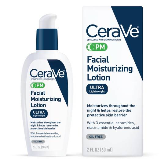 Order CeraVe PM Facial Moisturizing Lotion, 2 OZ food online from CVS store, SPRING VALLEY on bringmethat.com
