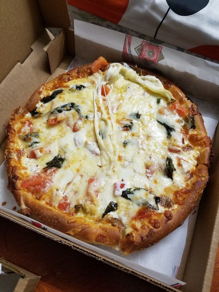 Order 112. Granma Pizza - Small 10'' food online from Pizza Connection store, Quincy on bringmethat.com