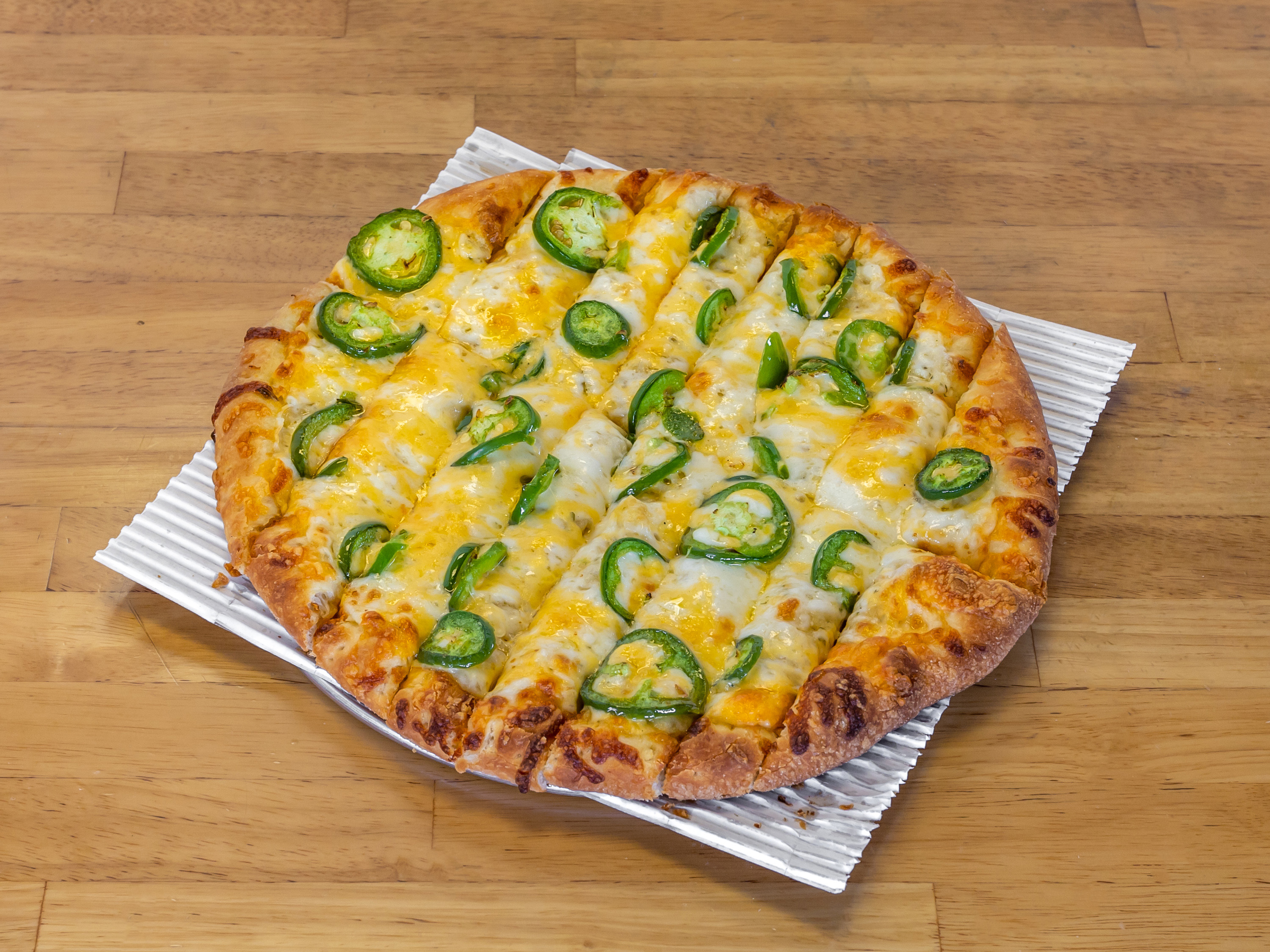 Order Fresh Jalapeno Cheesy Bread food online from Zeppo Pizza store, Bakersfield on bringmethat.com