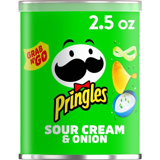 Order Pringles Potato Crisps Chips Sour Cream & Onion Grab N' Go (2.5 oz) food online from Rite Aid store, Yamhill County on bringmethat.com
