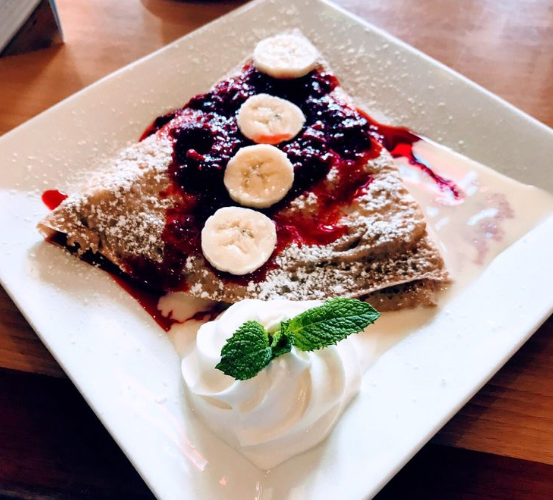 Order White Chocolate Raspberry Crepe food online from Coco store, Houston on bringmethat.com