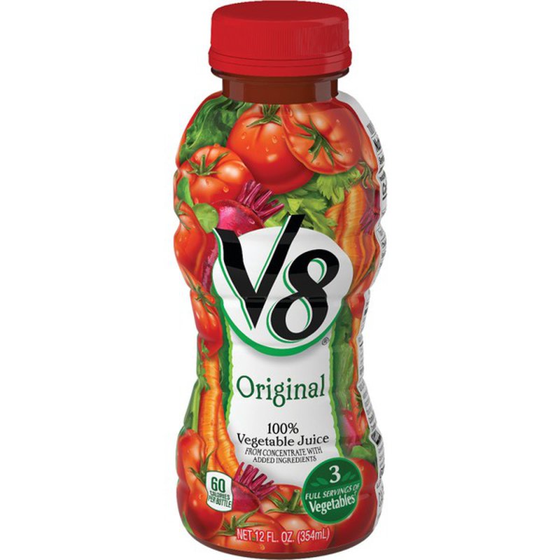 Order V8 Original 100% Vegetable Juice 12 oz. food online from Terrible's store, Las Vegas on bringmethat.com