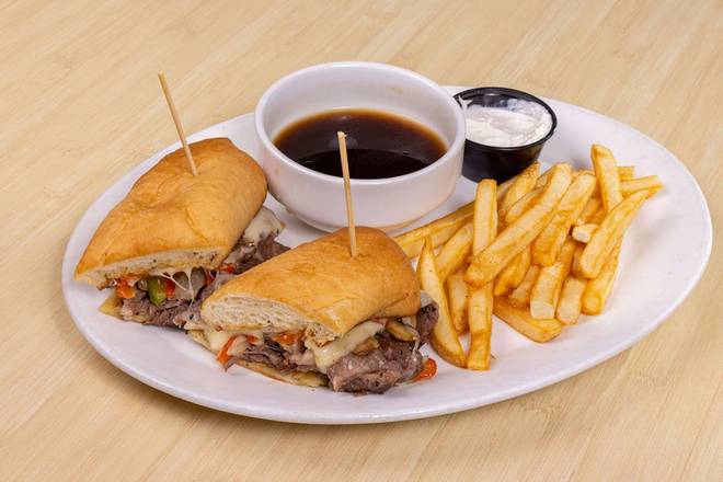 Order Philly-Style Prime Rib Dip food online from Shari'S Cafe store, Eugene on bringmethat.com
