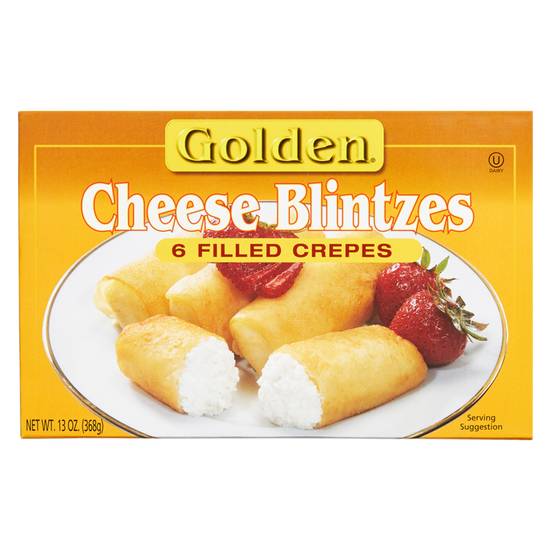 Order Golden Frozen Cheese Blintzes Filled Crepes 6ct 13oz food online from Everyday Needs by Gopuff store, Stamford on bringmethat.com