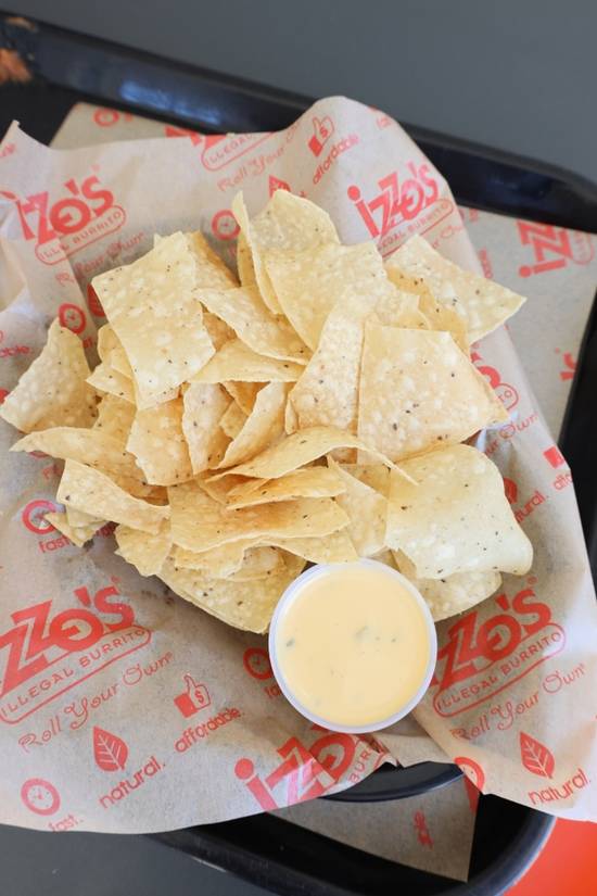 Order Chips & Queso food online from Izzos Illegal Burrito #4 store, Metairie on bringmethat.com