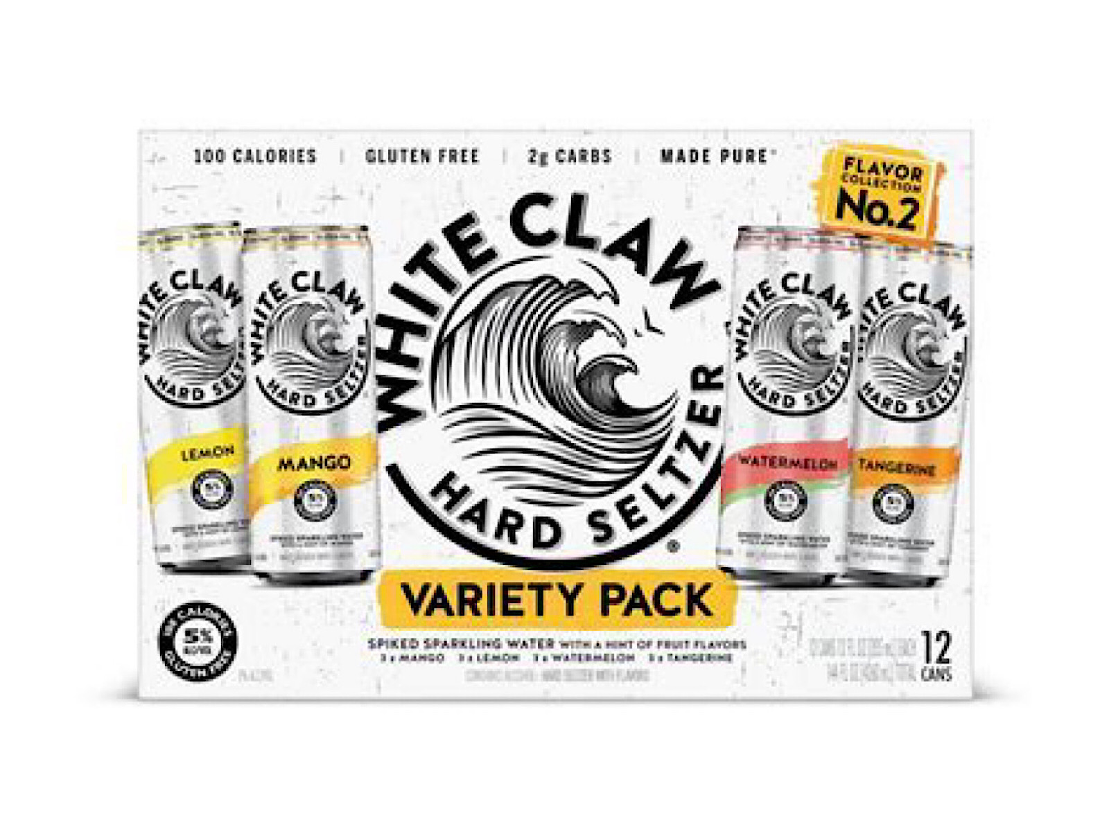 Order White Claw Variety Pack #2, 12 Pack Can food online from K-Town Beer & Wine Food Mart store, Los Angeles on bringmethat.com