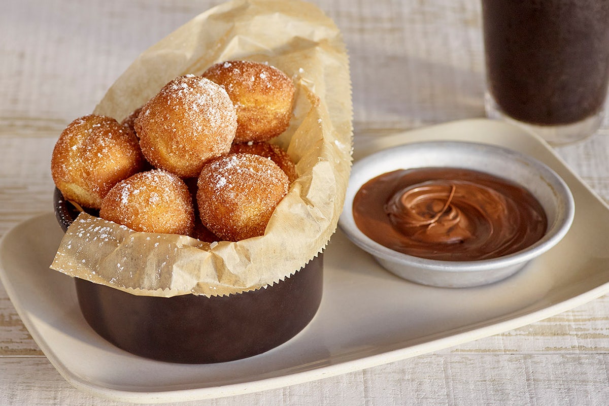 Order NUTELLA® “Churro” Donuts food online from World Of Beer store, Louisville on bringmethat.com