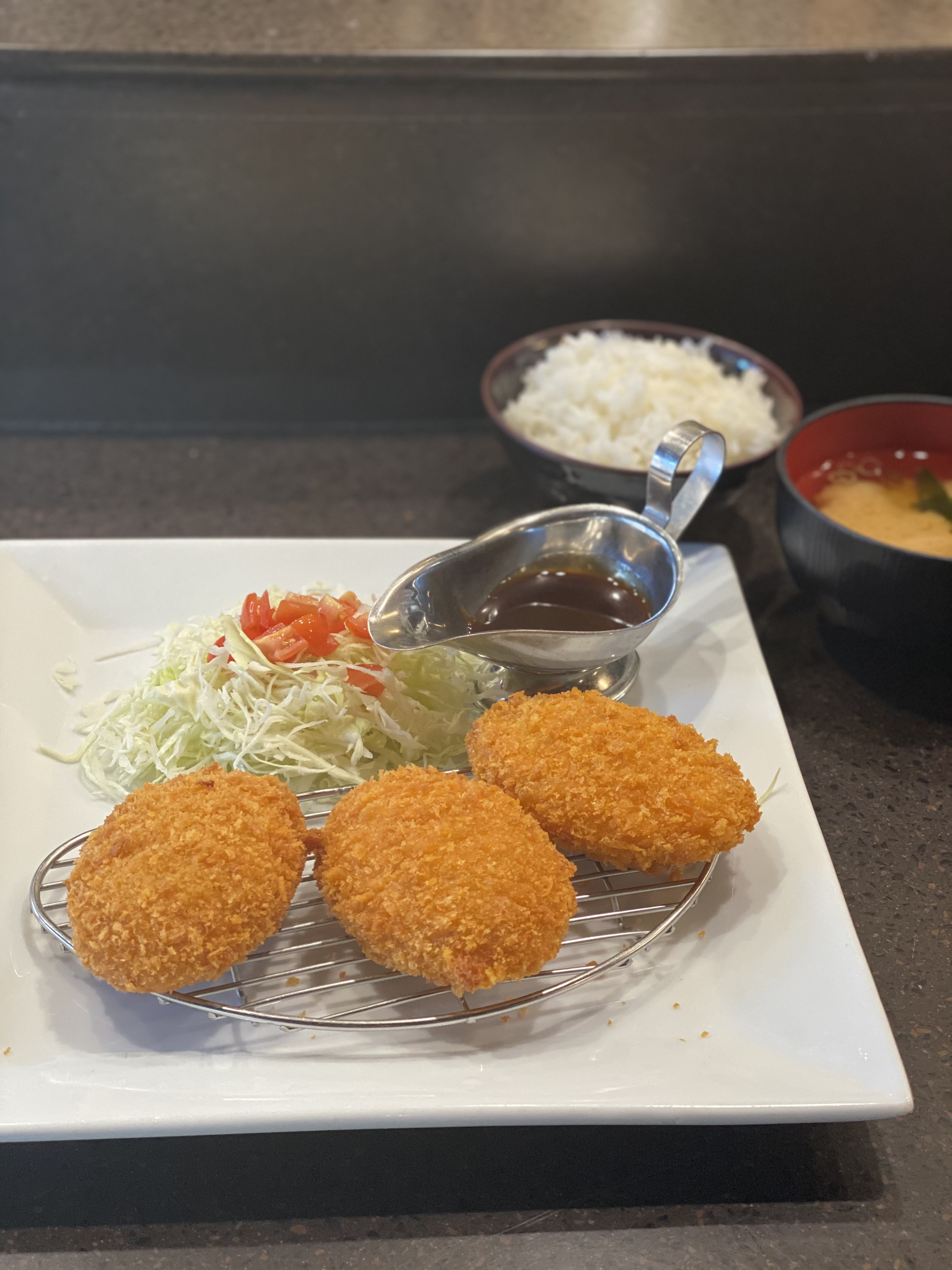 Order Potato Croquette Lunch food online from Kanpai Japanese Sushi Bar &amp; Gril store, Santa Monica on bringmethat.com