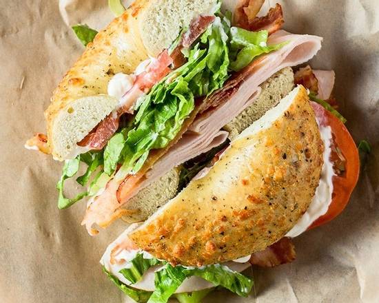 Order Turkey Club Sandwich food online from Seize The Bagel store, Vancouver on bringmethat.com
