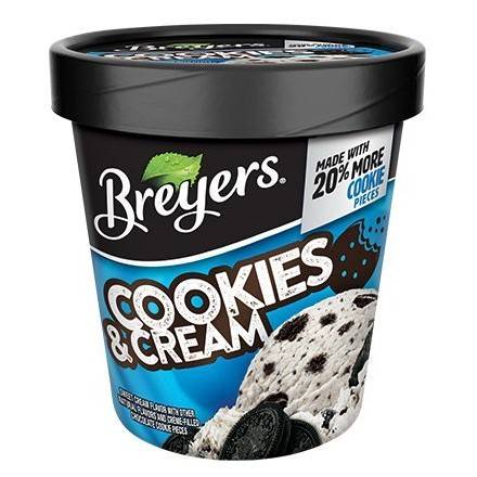 Order Breyers Cookies & Cream (1 Pint) food online from 7-Eleven By Reef store, Atlanta on bringmethat.com