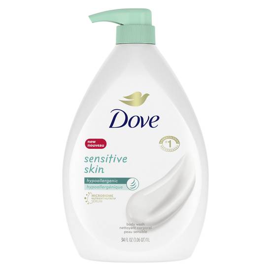 Order Dove Sensitive Skin Body Wash Pump For Softer and Smoother Skin Hypoallergenic and Sulfate Free, 34 OZ food online from CVS store, INGLEWOOD on bringmethat.com