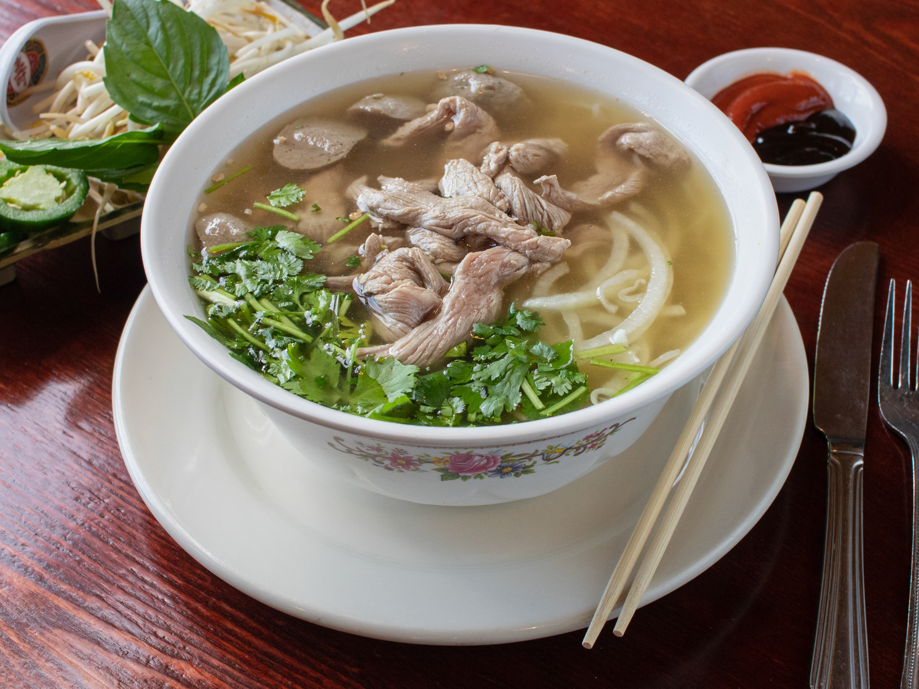 Order Pho Soup food online from Lemongrass Grill Thai Restaurant And Bar store, Munroe Falls on bringmethat.com