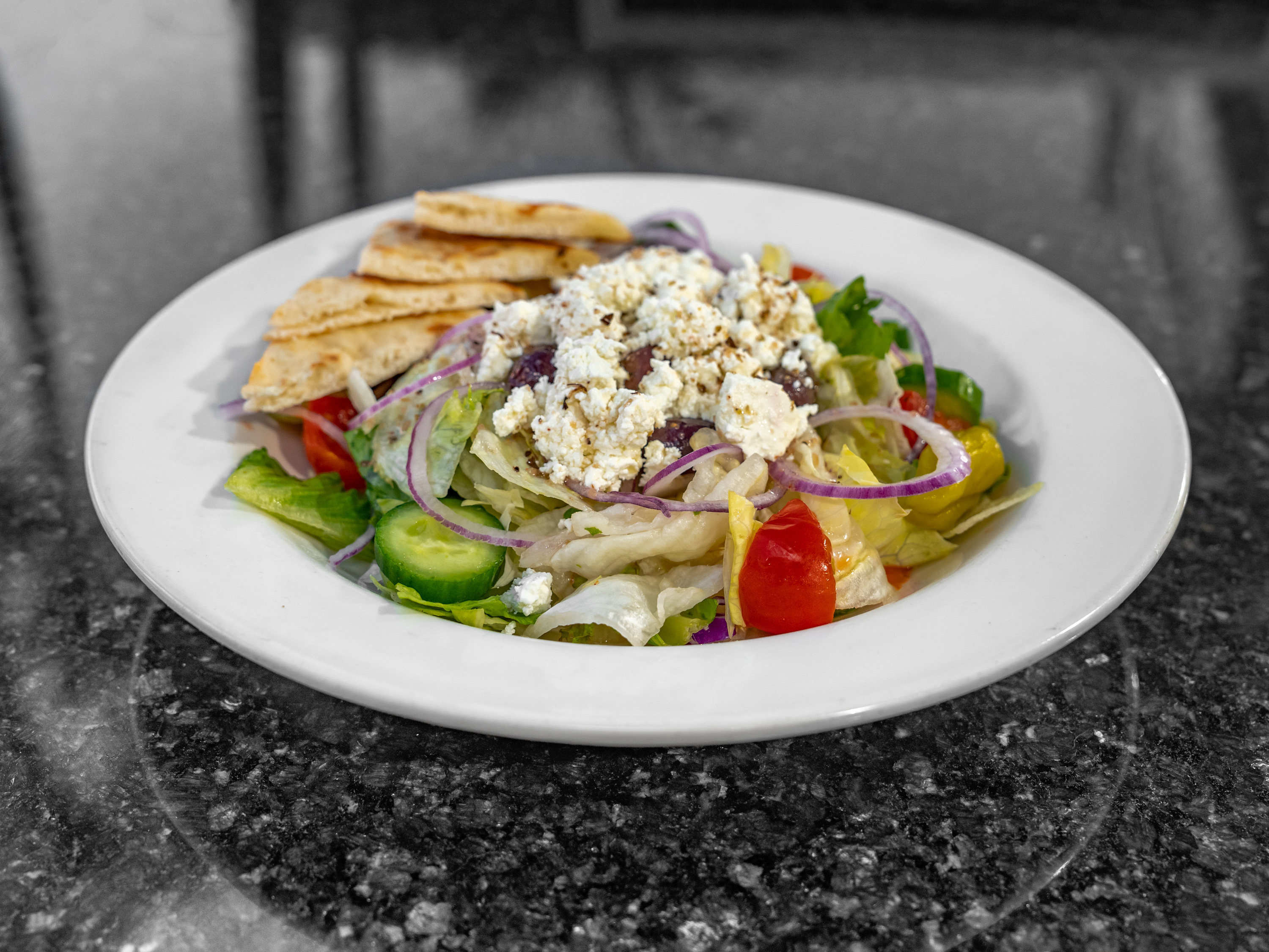 Order Greek Salad food online from Uncle Pete Cafe store, Westminster on bringmethat.com