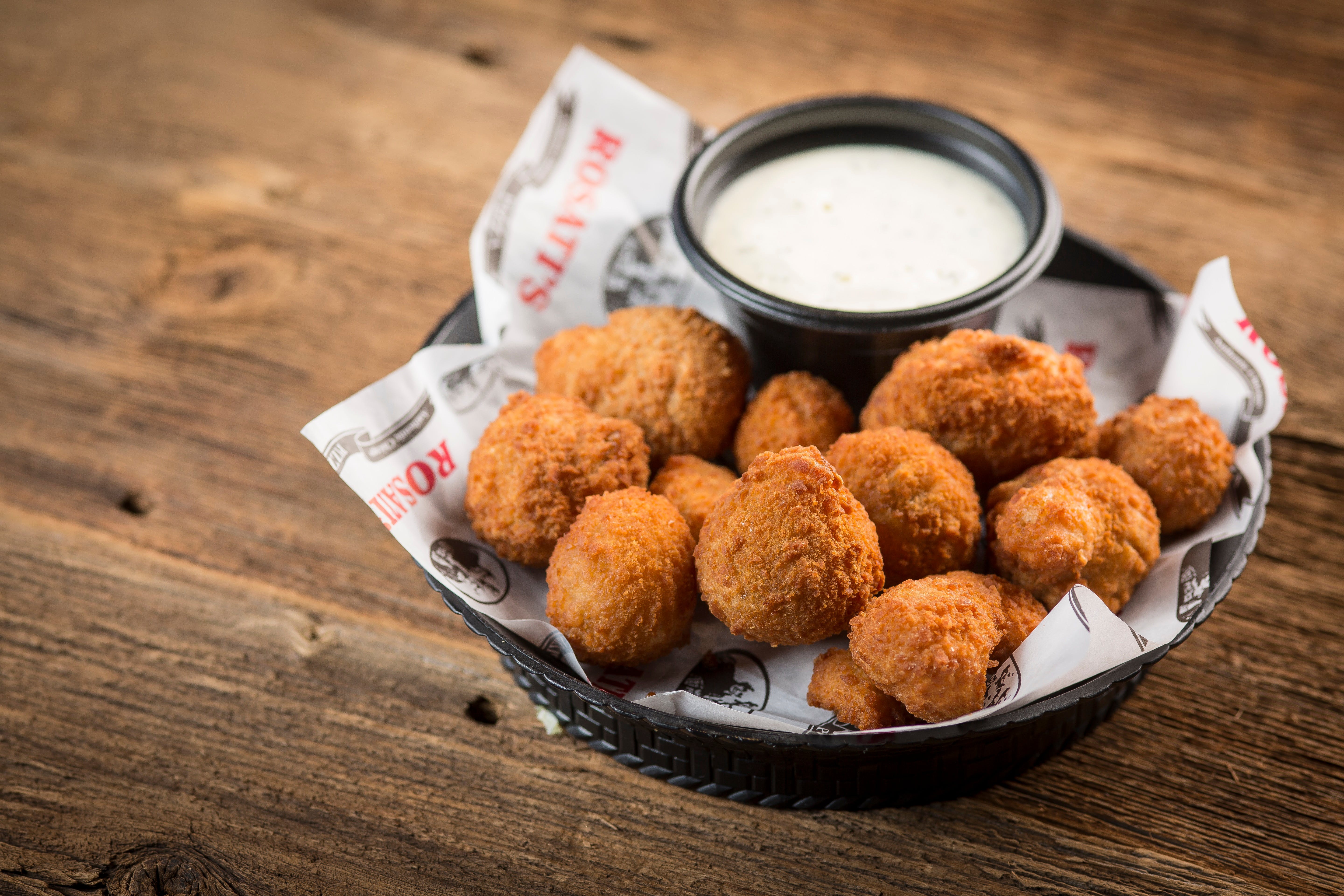 Order Breaded Mushrooms - Appetizer food online from Rosatis Pizza store, Crest Hill on bringmethat.com