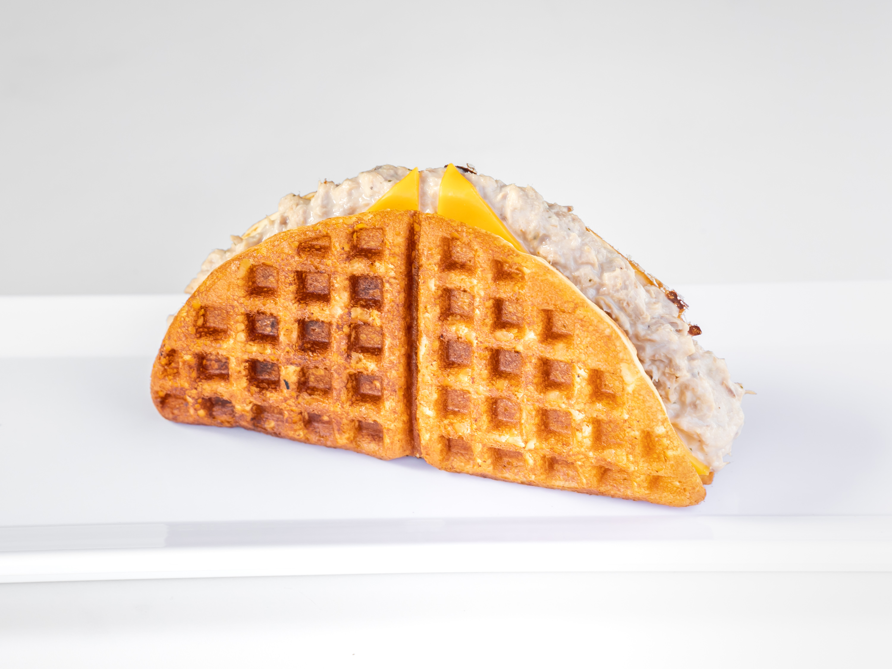 Order Tuna, Garlic Ranch and Cheese Waffle Sandwich food online from Famous Waffle Sandwich store, San Diego on bringmethat.com