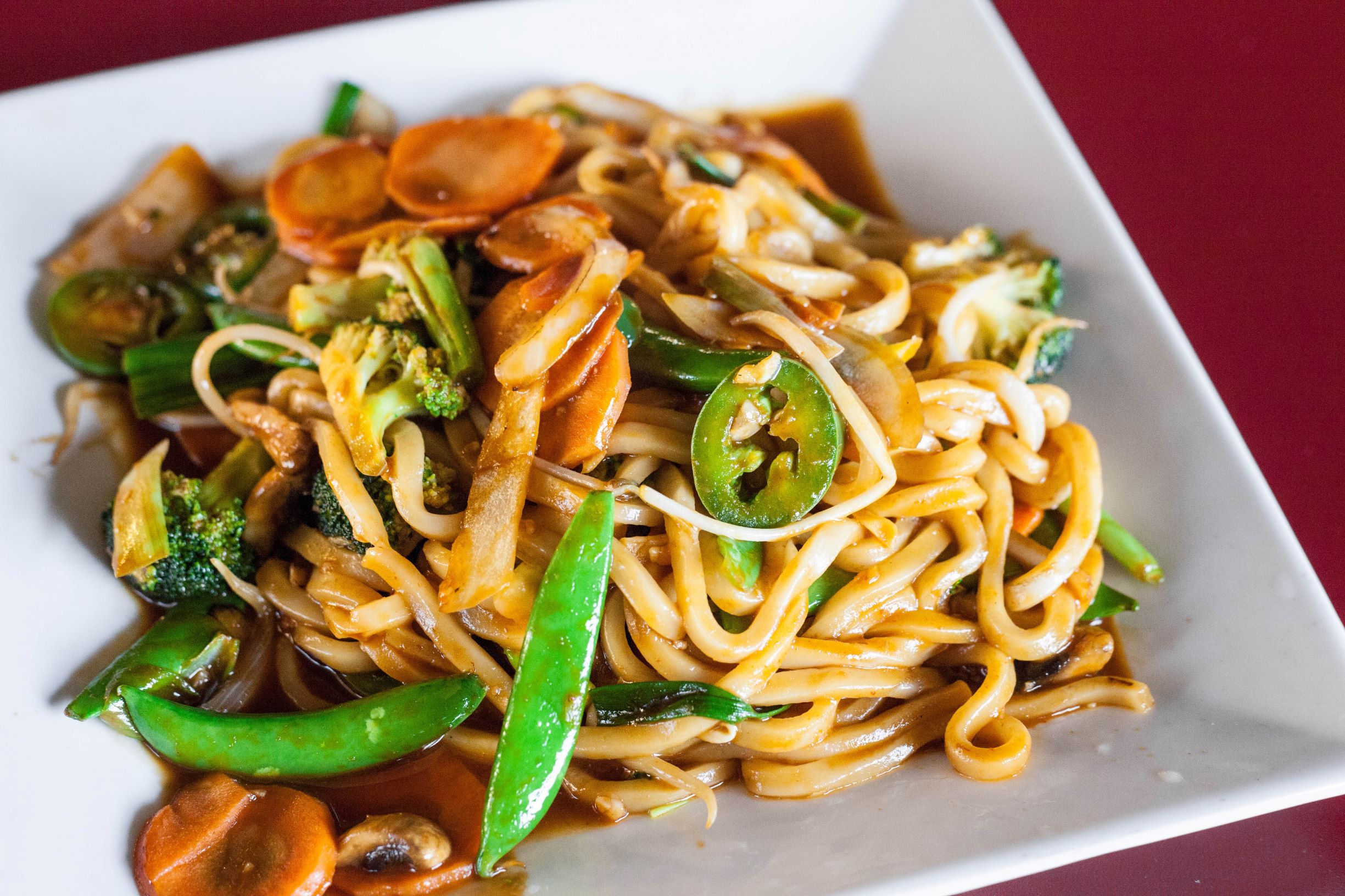 Order Stir Fry Spicy Udon food online from Bamboo Bistro store, Austin on bringmethat.com