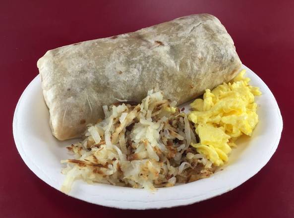 Order 4. No Meat Breakfast Burrito food online from Michael's Burgers store, Canoga Park on bringmethat.com