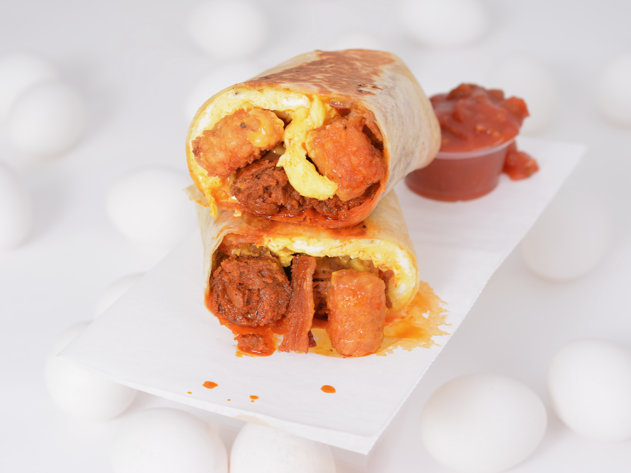 Order L.A. Carnivore Breakfast Burrito  food online from Breakfast Town store, Troy on bringmethat.com