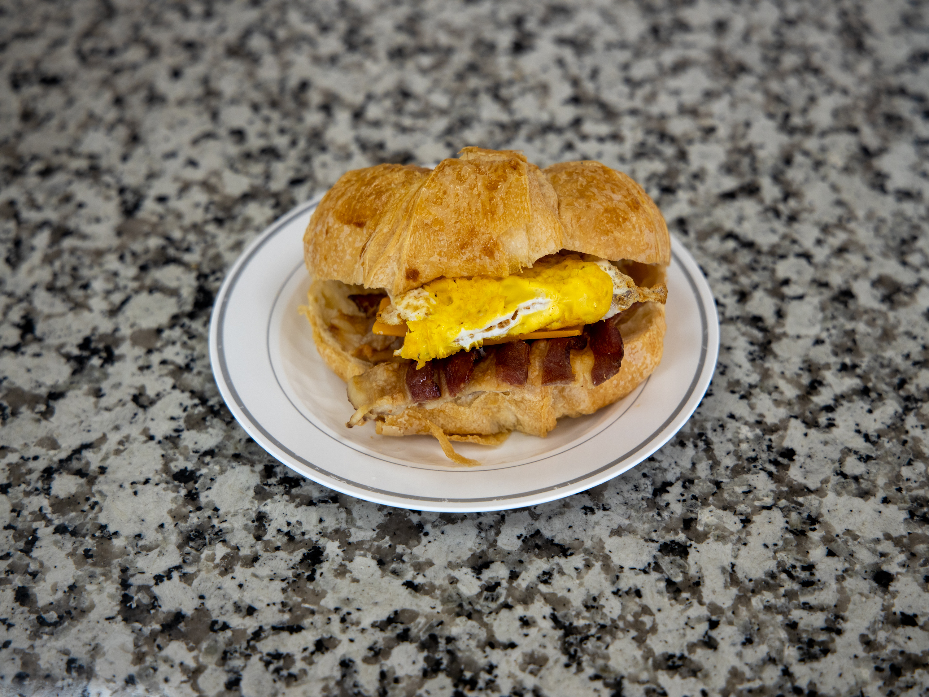 Order Bacon and Egg Croissant food online from Pats Donut store, Conroe on bringmethat.com
