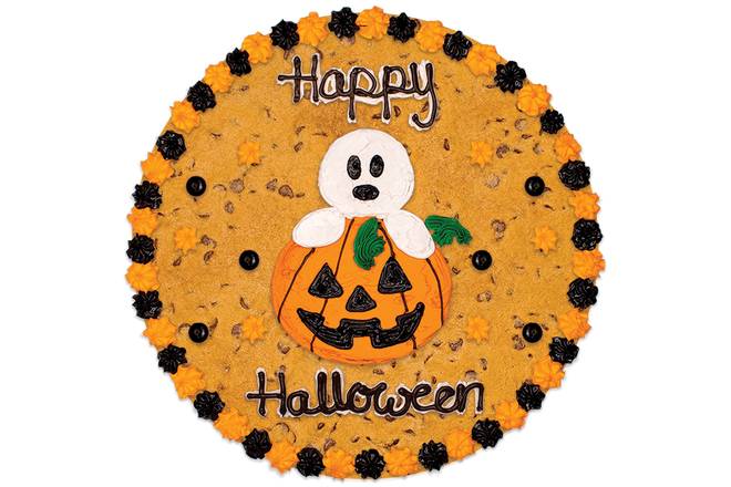 Order #620: Halloween Ghost Pumpkin food online from Nestle Toll House Cafe - 2341- PASEO VILLAGE PLAZA store, Albuquerque on bringmethat.com
