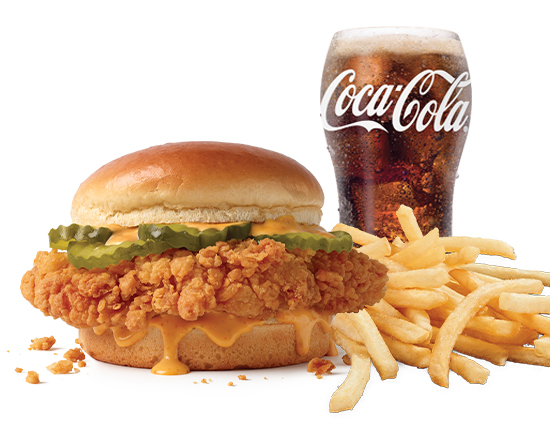 Order Large Cluck Sandwich Combo  food online from Jack In The Box store, Seagoville on bringmethat.com