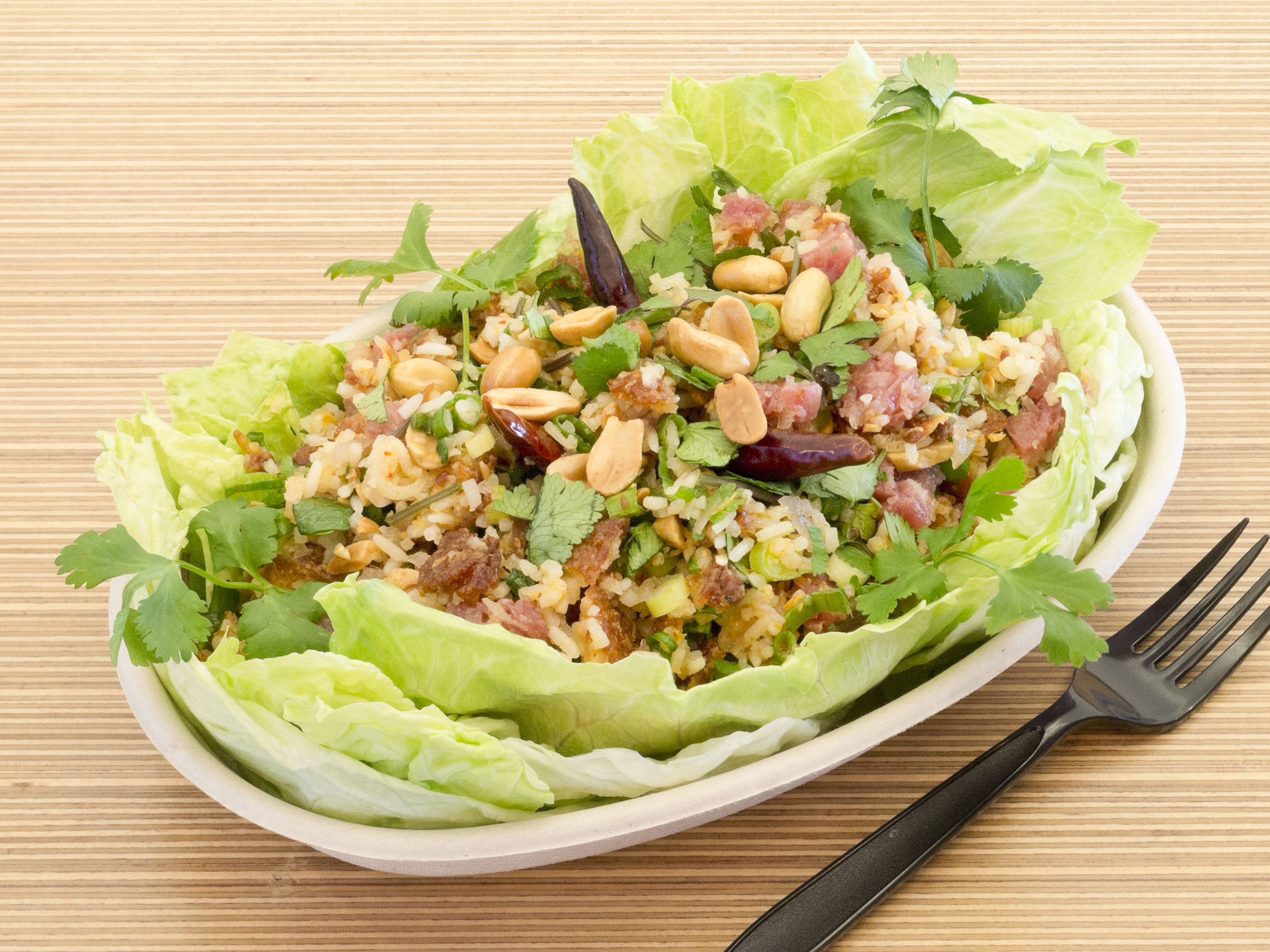 Order Nam Khao Salad food online from Zaap Kitchen store, Dallas on bringmethat.com