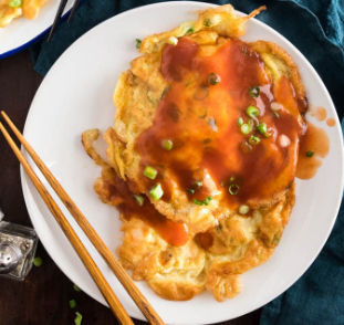 Order Beef Egg Foo Young food online from China Wok store, Cypress on bringmethat.com
