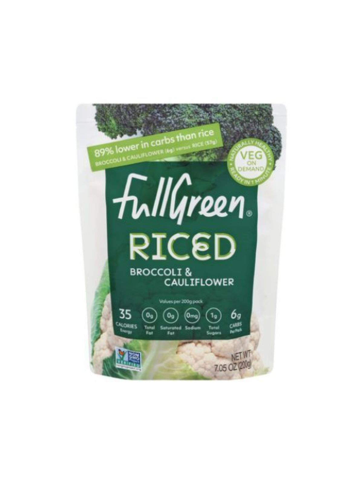 Order Fullgreen Riced Broccoli with Cauliflower (7.05 oz) food online from Stock-Up Mart store, Minneapolis on bringmethat.com