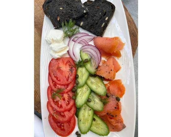 Order Smoked Salmon Platter food online from The Courtyard Kitchen store, Santa Monica on bringmethat.com