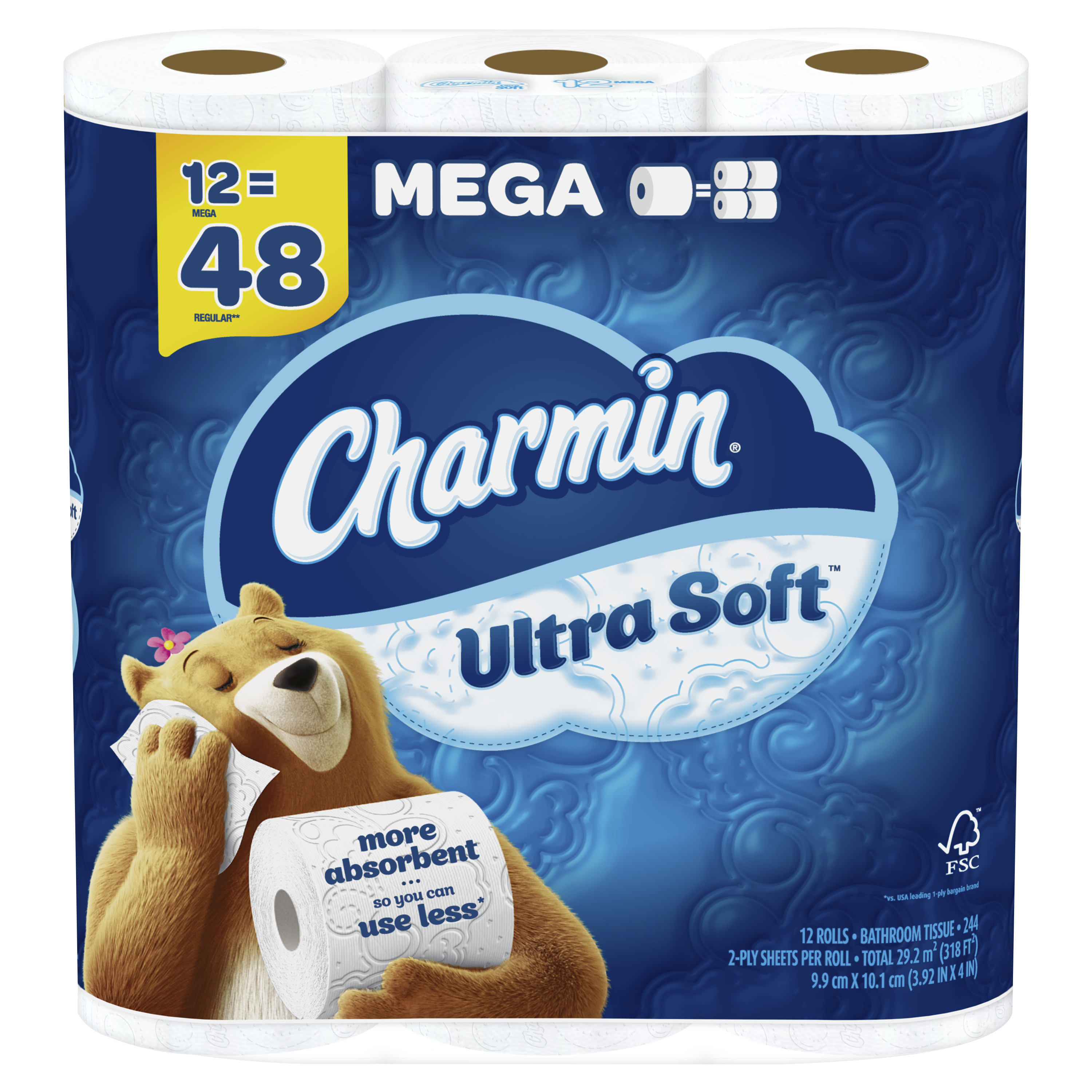 Order Charmin Ultra Soft Toilet Paper Mega Rolls - 12 ct food online from Bartell store, Edmonds on bringmethat.com