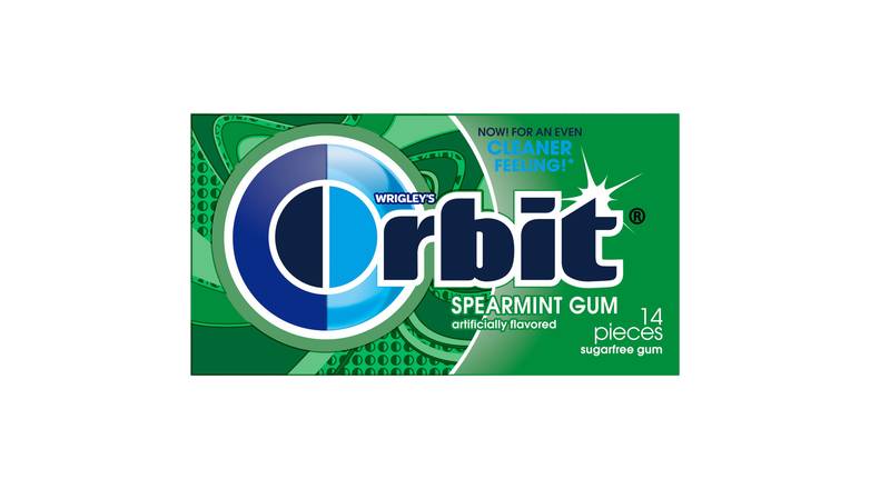 Order Orbit Spearmint Sugar Free Chewing Gum, 14 Piece food online from Route 7 Food Mart store, Norwalk on bringmethat.com