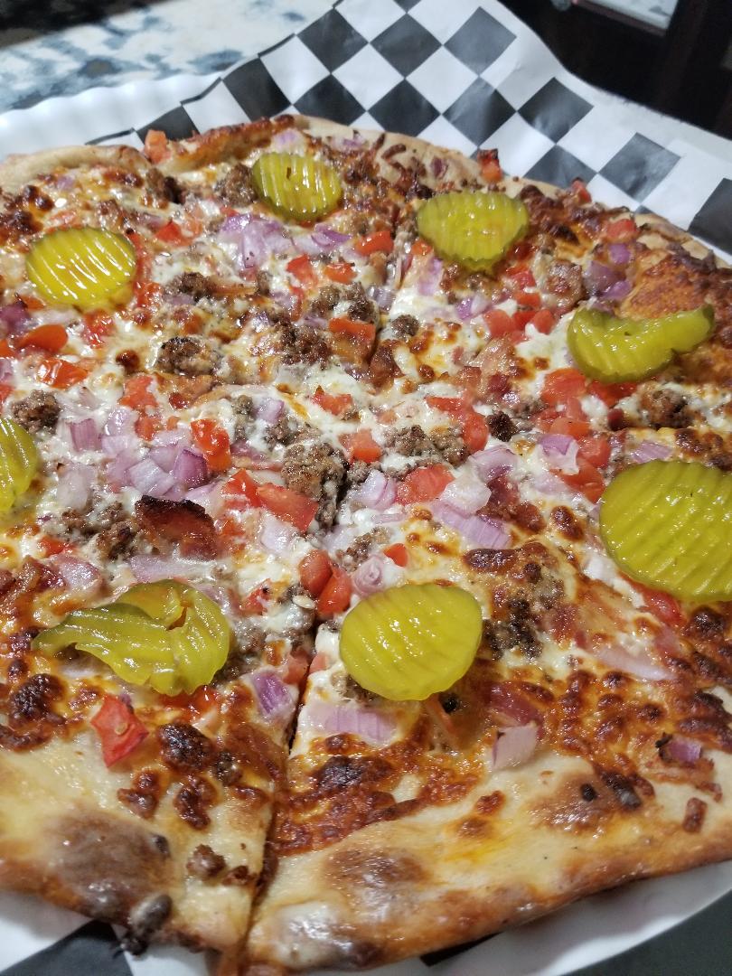 Order Bacon Cheeseburger Pizza food online from Midnite Slice store, Seabrook on bringmethat.com