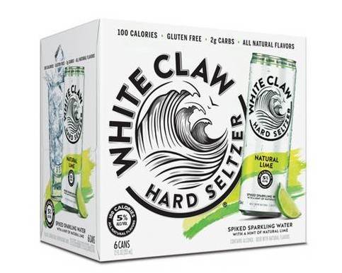 Order White Claw Natural Lime, 12oz 6-pack (5% ABV) food online from Moby Liquor store, Los Angeles on bringmethat.com