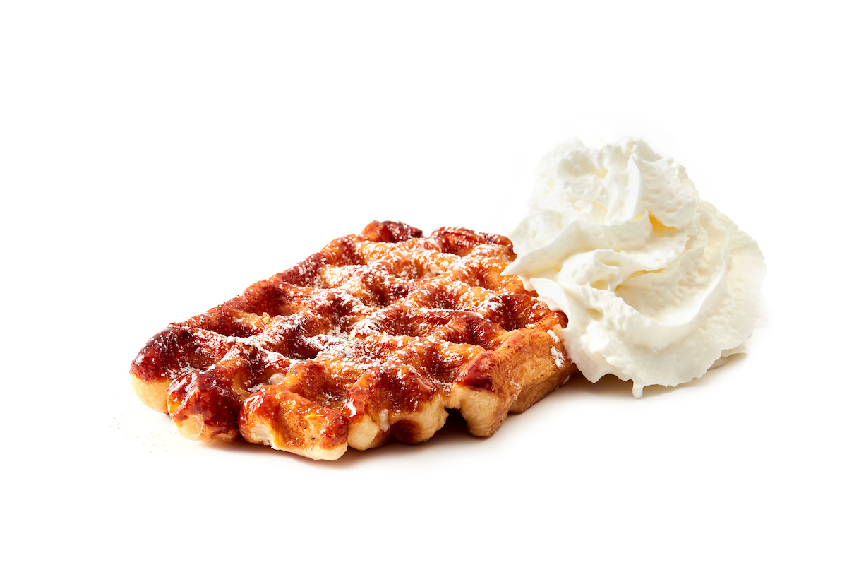 Order The Whipped Cream Waffle food online from Zinnekens store, Cambridge on bringmethat.com