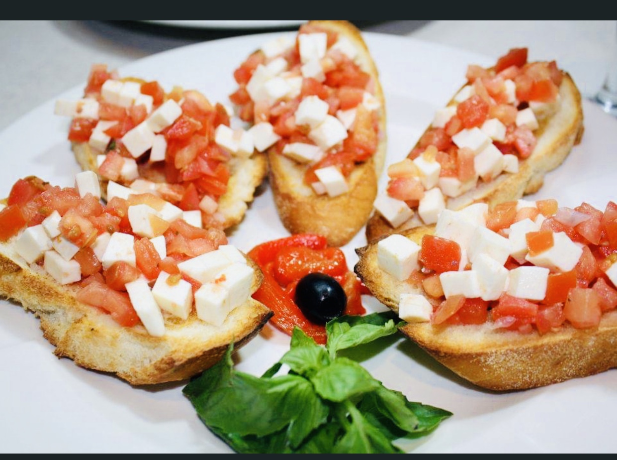 Order Bruschetta Crostini food online from Chris Pizza store, Clifton on bringmethat.com