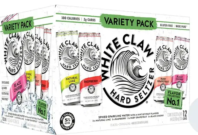 Order White Claw Variety Pack, #1 12pk-12oz can hard seltzer (5.0% ABV) food online from Van Ness Liquors store, San Francisco on bringmethat.com