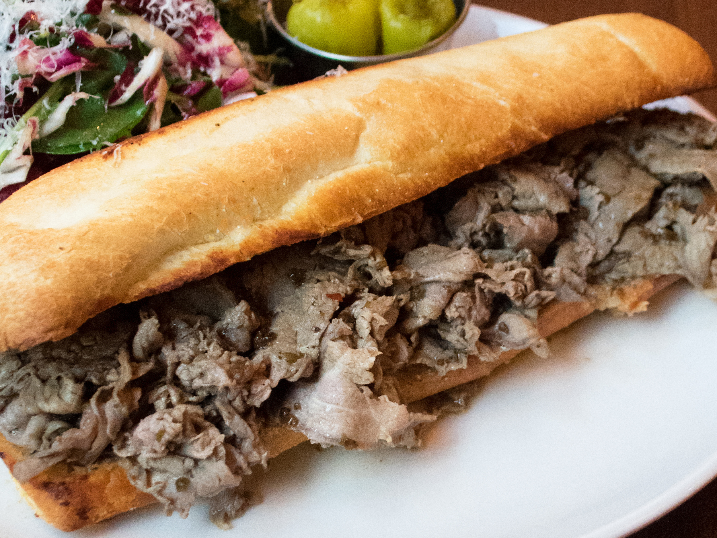 Order Roasted Italian Beef Sandwich food online from Nancy Pizza store, Roswell on bringmethat.com
