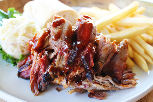 Order BBQ Pulled Pork Plate food online from The Patio store, Lombard on bringmethat.com
