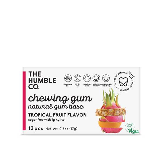 Order The Humble Co. Natural Gum Tropical Fruit Flavor (12 ct) food online from Rite Aid store, Yamhill County on bringmethat.com