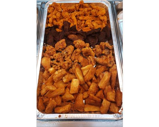 Order yuca frita, pollo con hueso, carne de res, pollo sin hueso/fried yucca, bone-in chicken, beef, boneless chicken food online from Peralta Brentwood Deli Grocery store, Brentwood on bringmethat.com